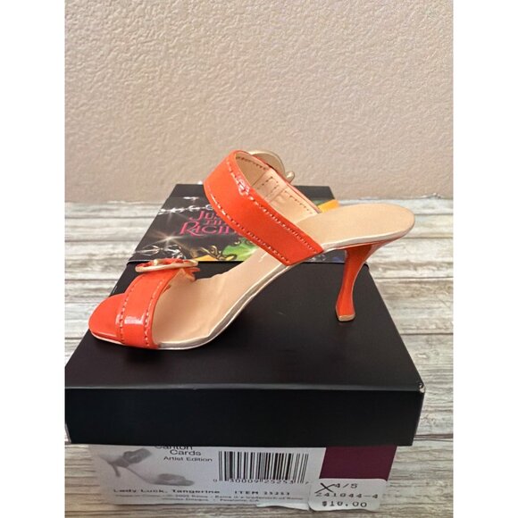 Just The Right Shoe Raine Carlton Cards Lady Luck Tangerine 2005 #25253 NEW - Picture 6 of 14